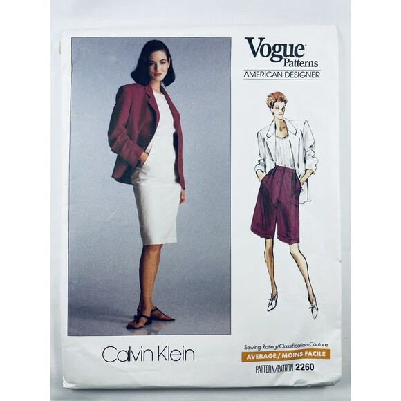 Vogue 2260 Calvin Klein Pattern 2260 Skirt Blazer Suit Pattern Sz 6-10 UNCUT - Picture 1 of 2